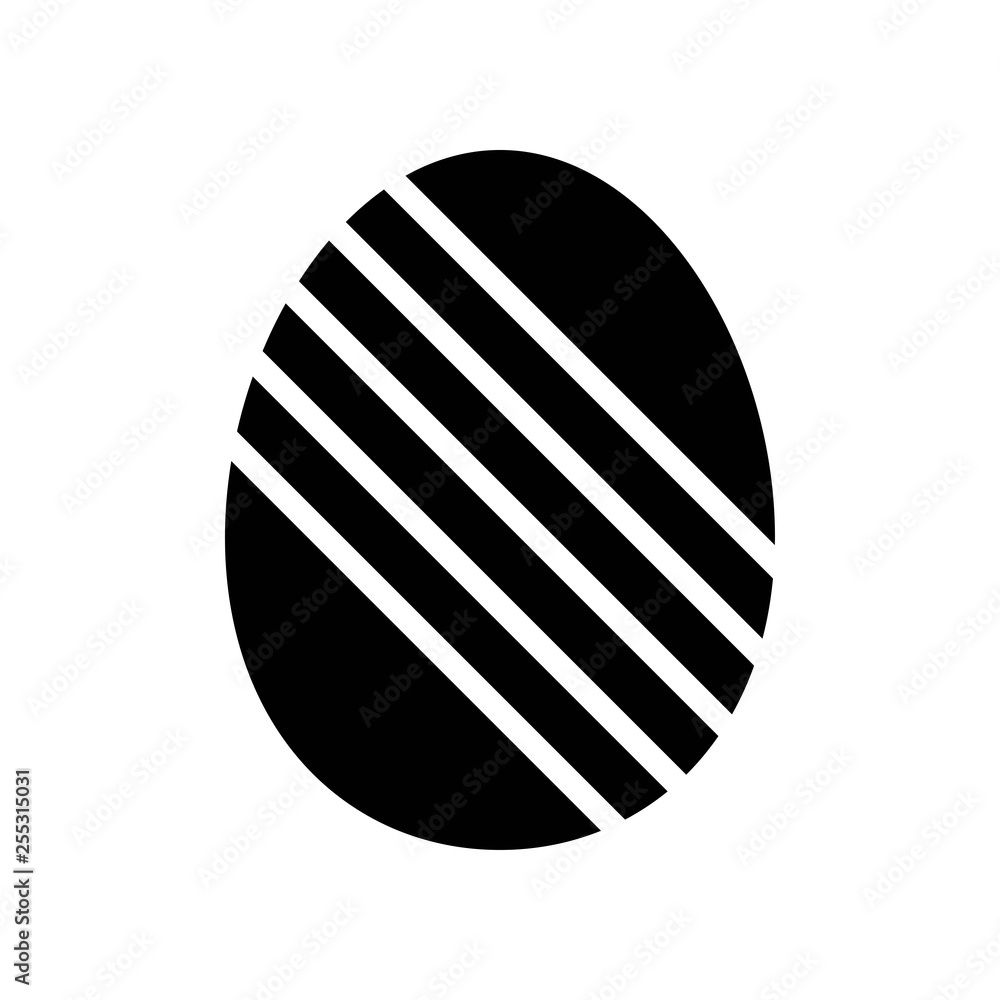 Easter egg vector, Isolated Easter solid style icon Easter egg vector, Isolated Easter solid style icon