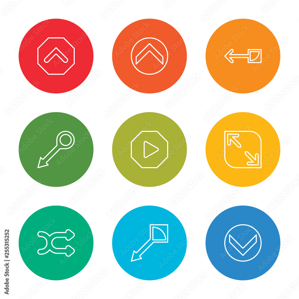 outline stroke download, drag, shuffle, expand, right, drag, drag, up arrow, up arrow, vector line icons set on rounded colorful shapes outline stroke download, drag, shuffle, expand, right, drag, drag, up arrow, up arrow, vector line icons set on rounded colorful shapes