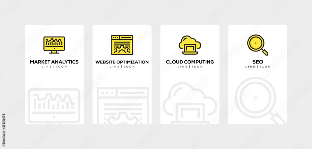 SEO AND DEVELOPMENT LINE ICON SET SEO AND DEVELOPMENT LINE ICON SET