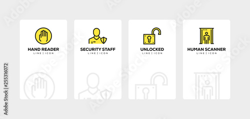 SECURITY LINE ICON SET