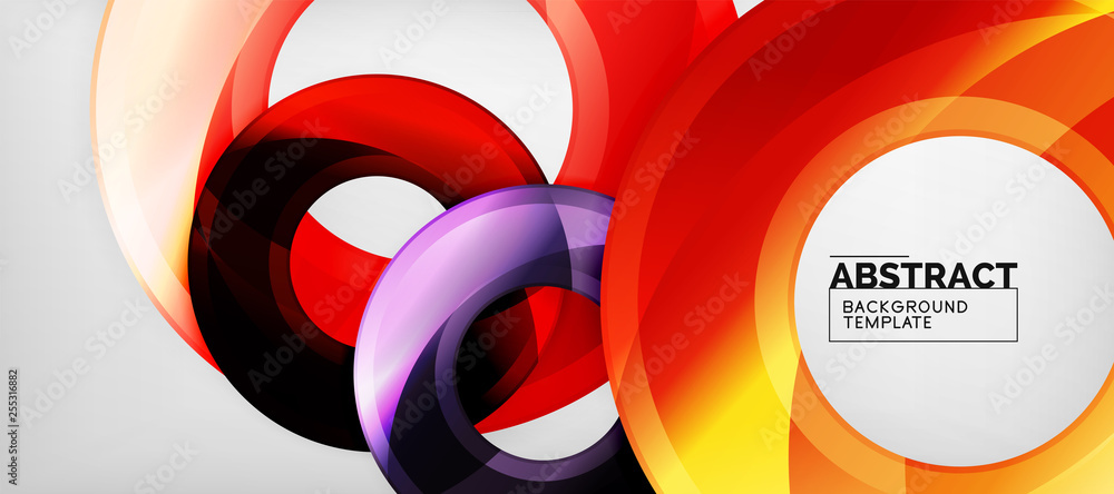 Glossy circles geometric background Glossy circles geometric background