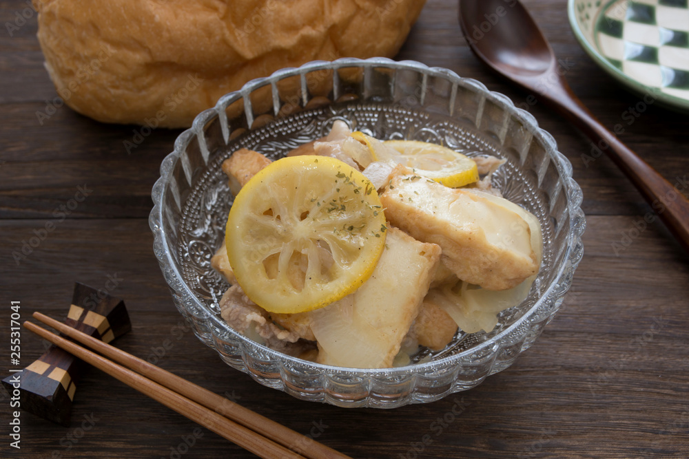 厚揚げのレモン煮 厚揚げのレモン煮