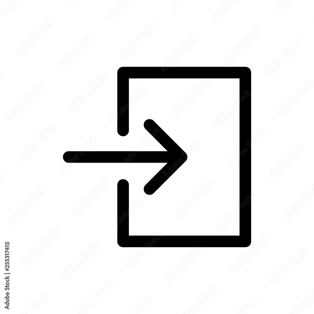 Arrow icon simple flat style outline illustration Arrow icon simple flat style outline illustration