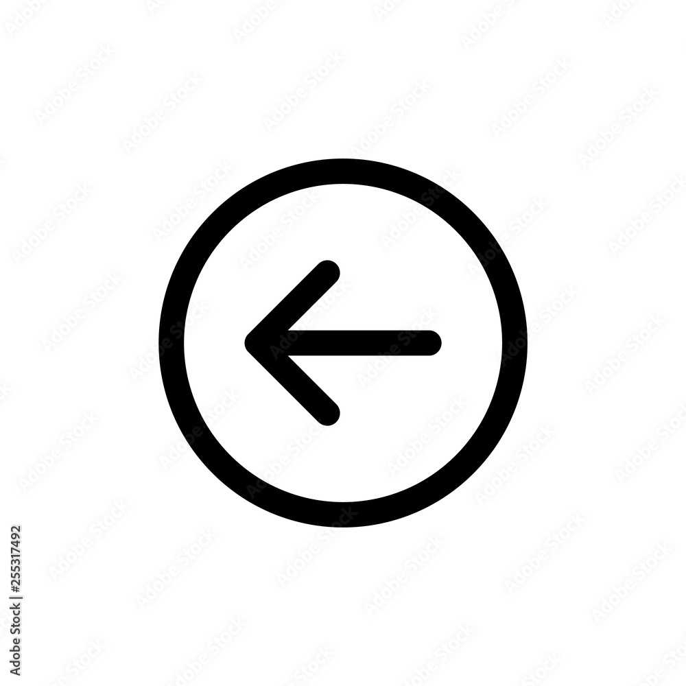 Arrow icon simple flat style outline illustration Arrow icon simple flat style outline illustration