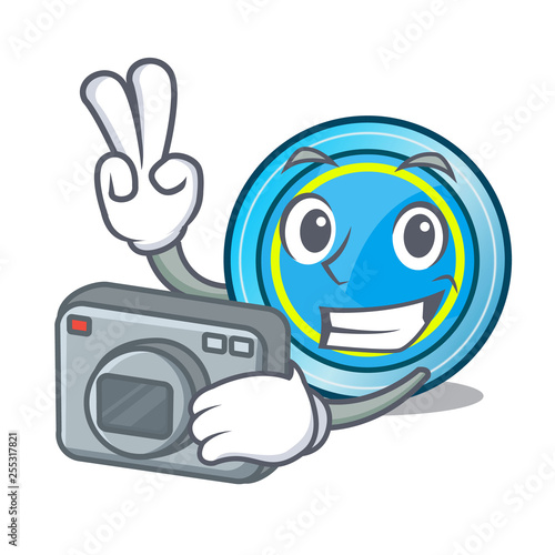 Photographer frisbee toys in the character shape