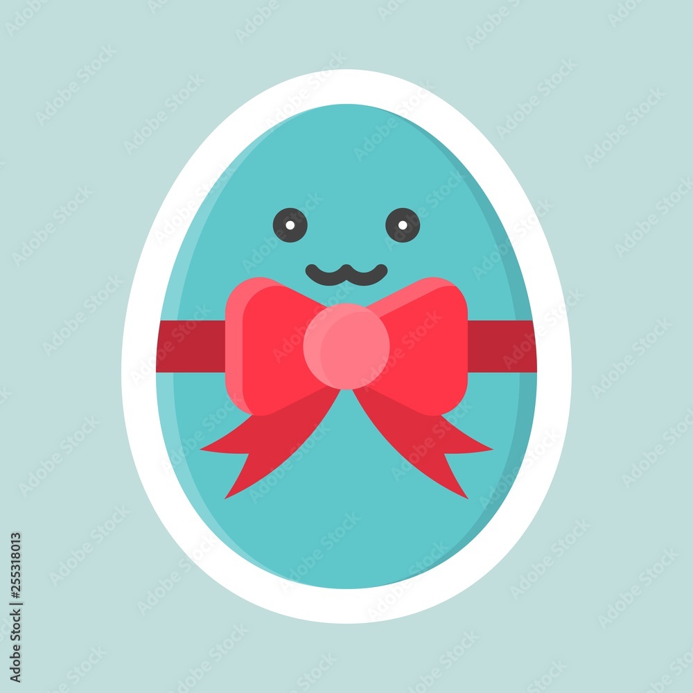 Easter egg vector icon, Easter and spring flat sticker Easter egg vector icon, Easter and spring flat sticker