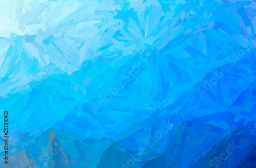 Abstract illustration of blue Impressionist Impasto background