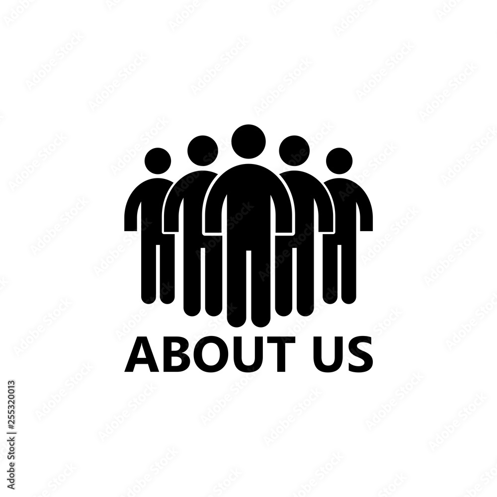 ABOUT US icon or sign ABOUT US icon or sign
