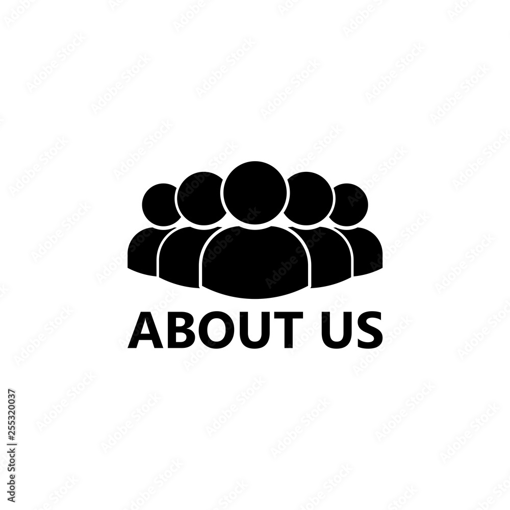 Obraz premium ABOUT US icon or sign