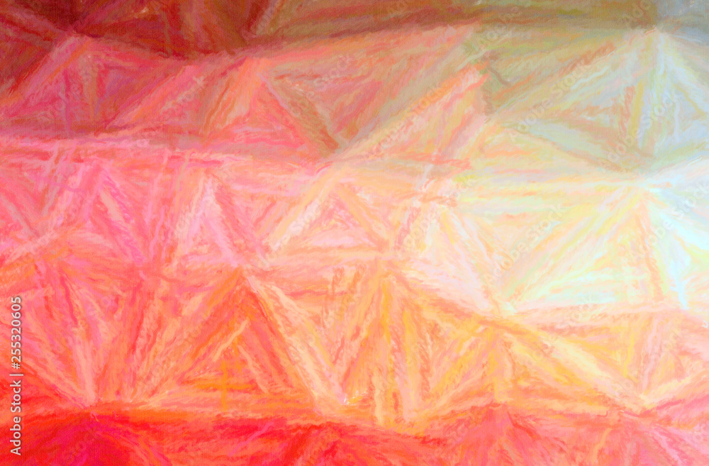 Fototapeta premium Abstract illustration of red, yellow Long brush Strokes Pastel background