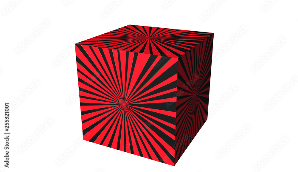 Fototapeta premium red gift box isolated on white background