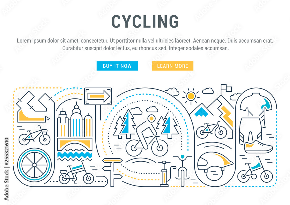 Vector Banner of the Cycling.