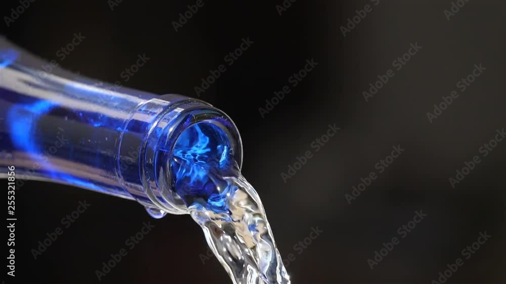 Water Pouring From a glass Bottle Water Pouring From a glass Bottle