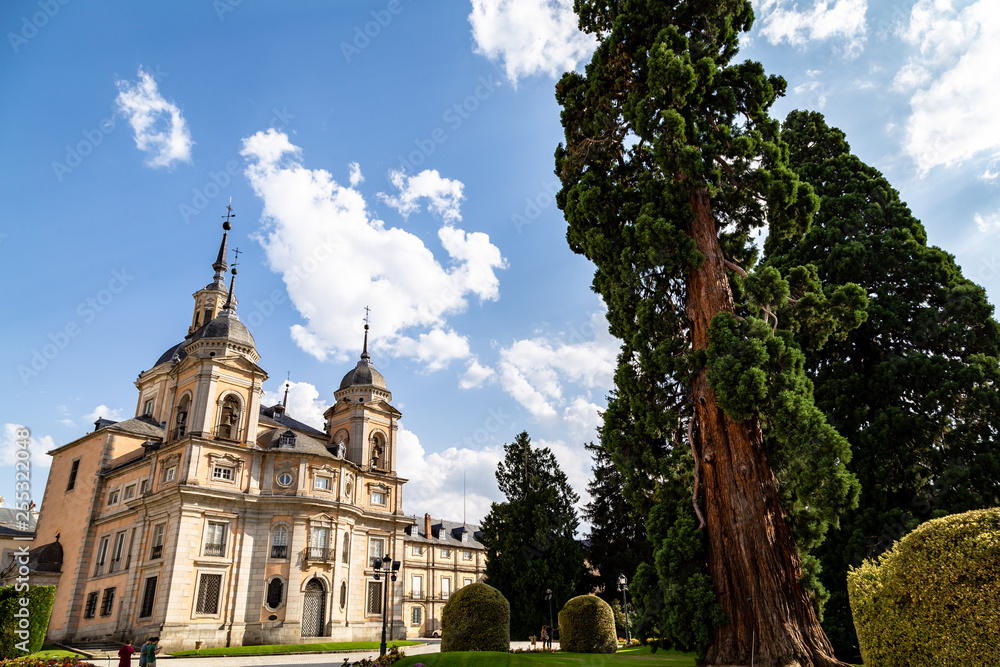 Sept 2018 - La Granja de San Ildefonso, Segovia, Spain - Real Colegiata in the Royal palace of la Granja. This beautiful baroque style palace and gardens were built during the reign of Felipe V