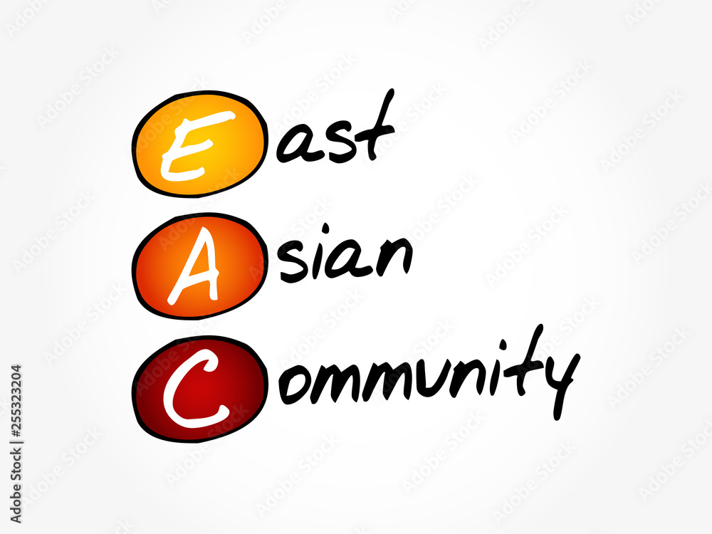 EAC - East Asian Community acronym, business concept background EAC - East Asian Community acronym, business concept background