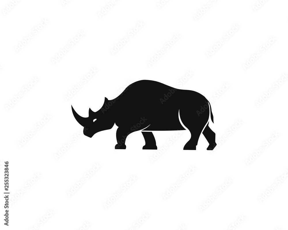 Rhinoceros logo template vector icon illustration Rhinoceros logo template vector icon illustration