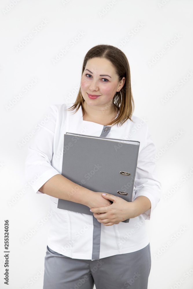 girl doctor with a folder girl doctor with a folder