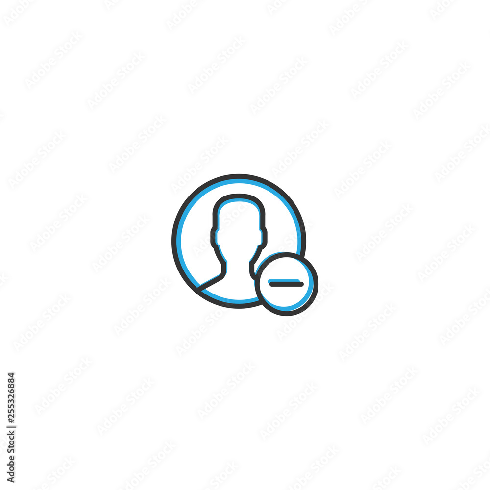 User icon design. Interaction icon line vector illustration User icon design. Interaction icon line vector illustration