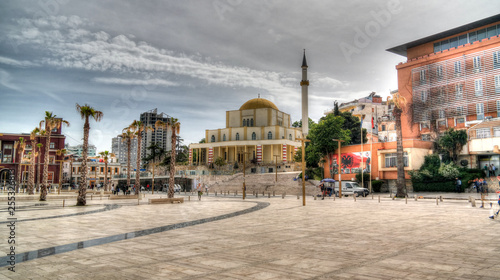 Exterior view to Fatih Mosque in durres , Albania photo