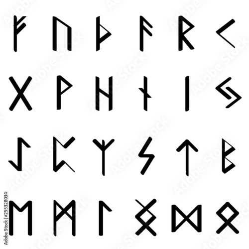 Free Download Illustration of runic alphabet. - GFXLoad