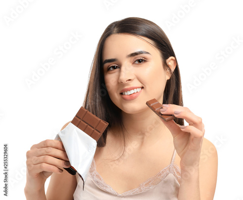 Beautiful young woman with ...