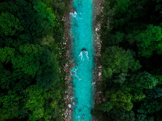 Keuken achterwand Bosrivier Blauwe rivier in lentebos  © marcin jucha