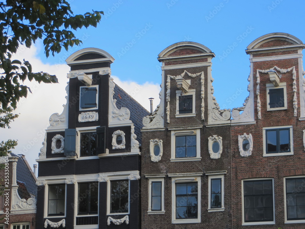 Fototapeta premium Amsterdam Hausfassaden