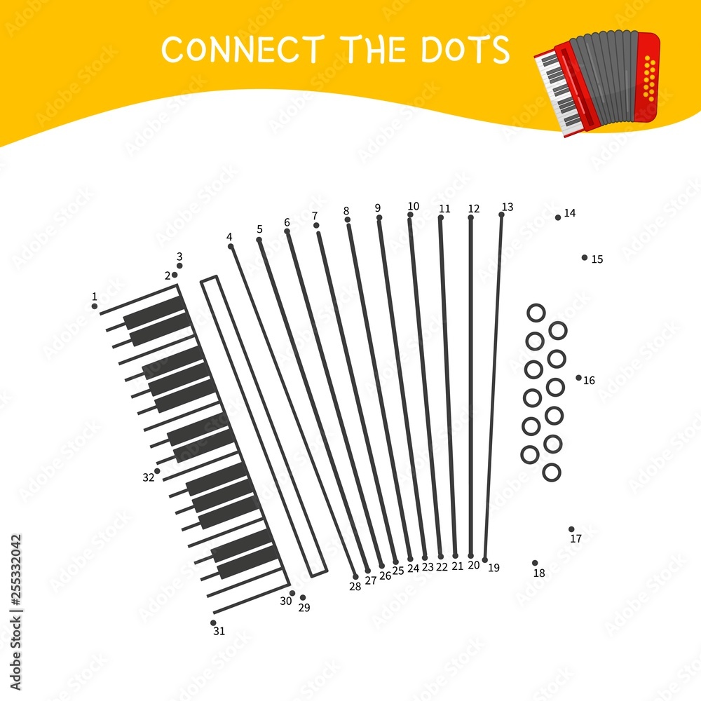 Educational game for kids. Dot to dot game for children. Cartoon