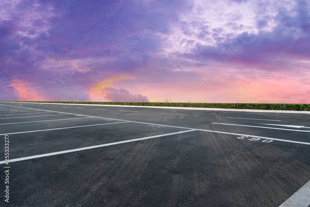Road surface and sky cloud landscape.. Road surface and sky cloud landscape..