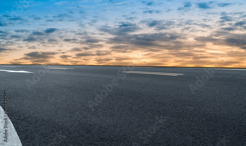 Road surface and sky cloud landscape..