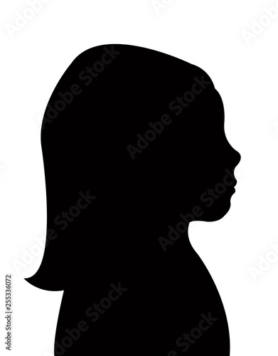 girl head silhouette vector © turkishblue