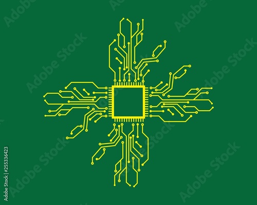 circuit board line concept design illustration