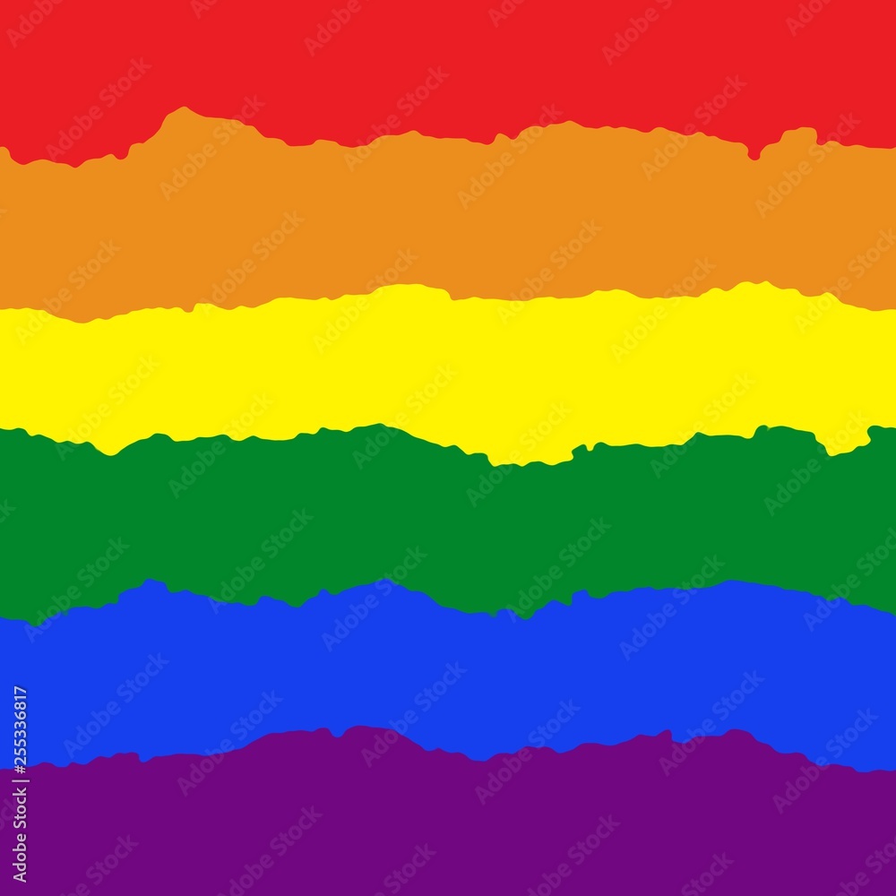 Rainbow flag, gay pride flag or LGBT pride flag. Symbol of LGBT community