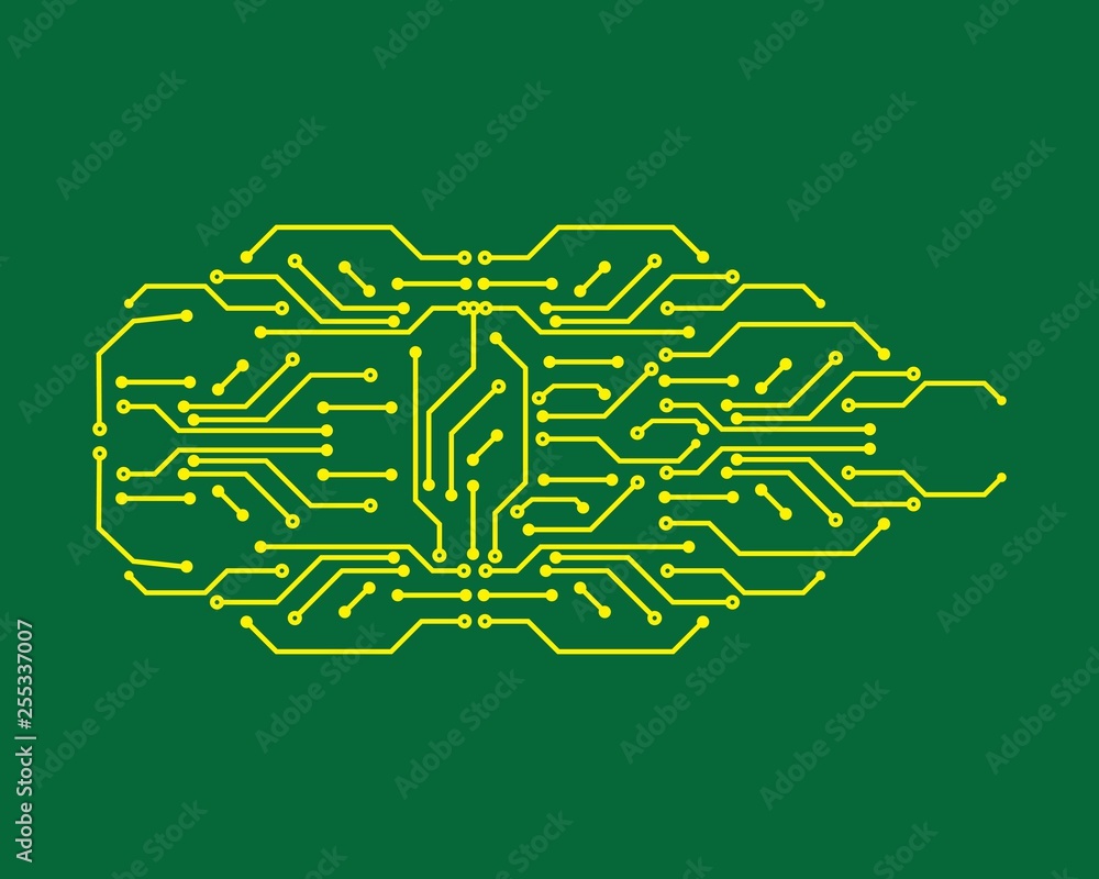 circuit board line concept design illustration circuit board line concept design illustration