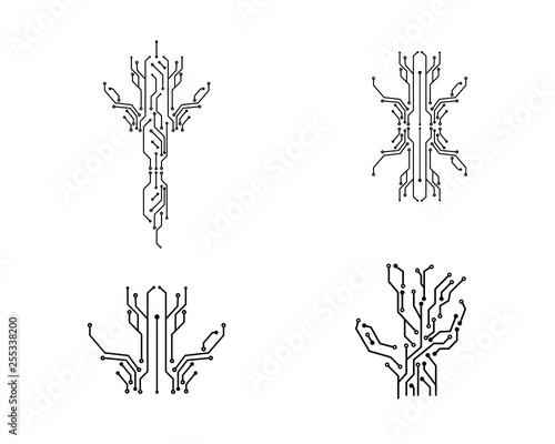 circuit board line concept design illustration