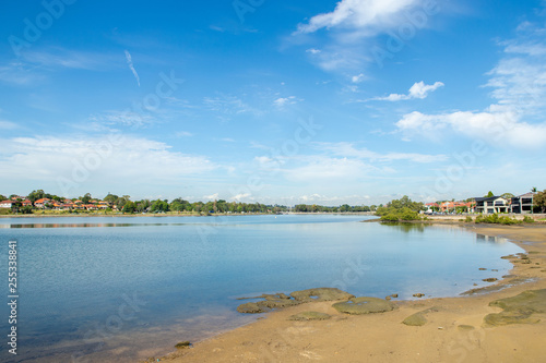 Photography Shore of Parramatta River at Five Docks in a sunny day.