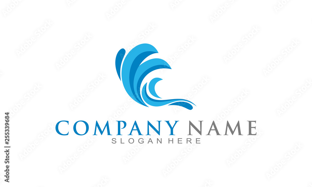 Fototapeta premium Water vector logo