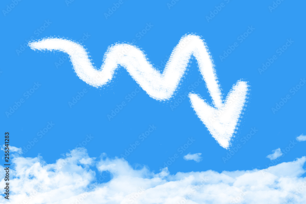 Fototapeta premium arrow is a cloud shape