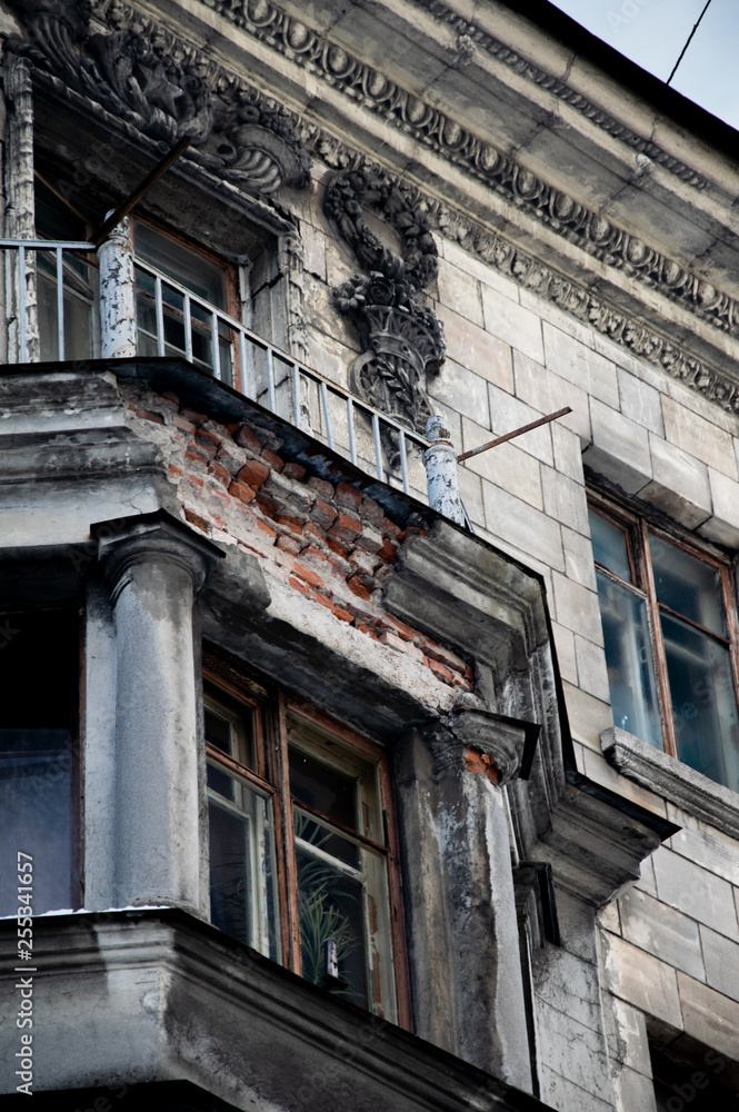 Old balcony in the city