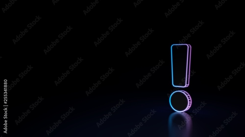3d icon of exclamation symbol 3d icon of exclamation symbol