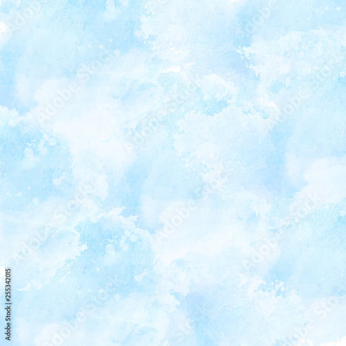 Abstract blue watercolor background, sky
