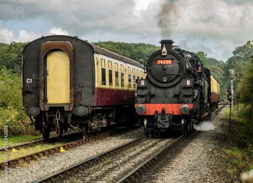 Slandard Class 4 locomotive no 76038 on route to Pickering on the North Yorkshire Moors Railway