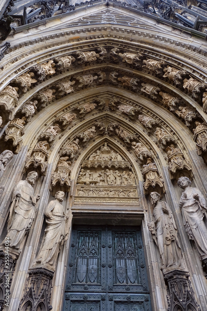 Gothic bas reliefs on Cologne Cathedral