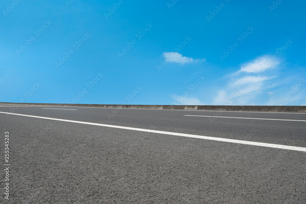 Fototapeta premium Road surface and sky cloud landscape..