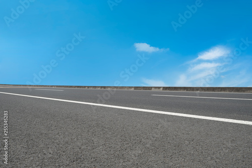 Road surface and sky cloud landscape..