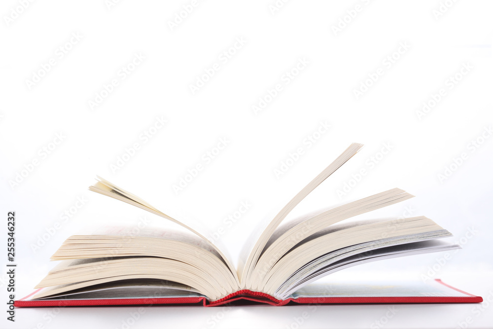 open book isolated on white background with copy space for your text open book isolated on white background with copy space for your text