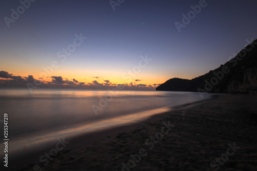 sunset on the beach