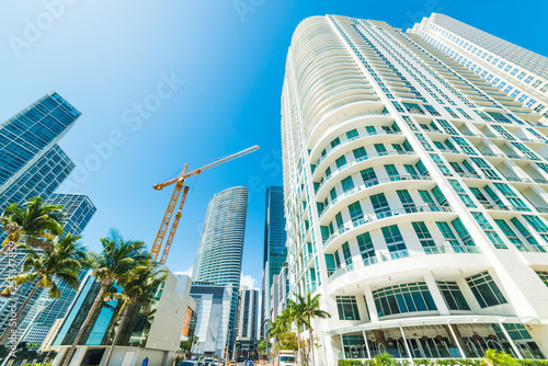 Beautiful skyscrapers in downtown Miami on a clear day © Gabriele Maltinti