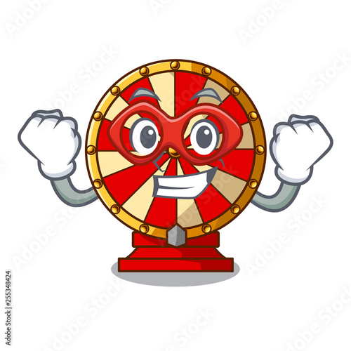 Super hero spinning wheel toy isolated the character