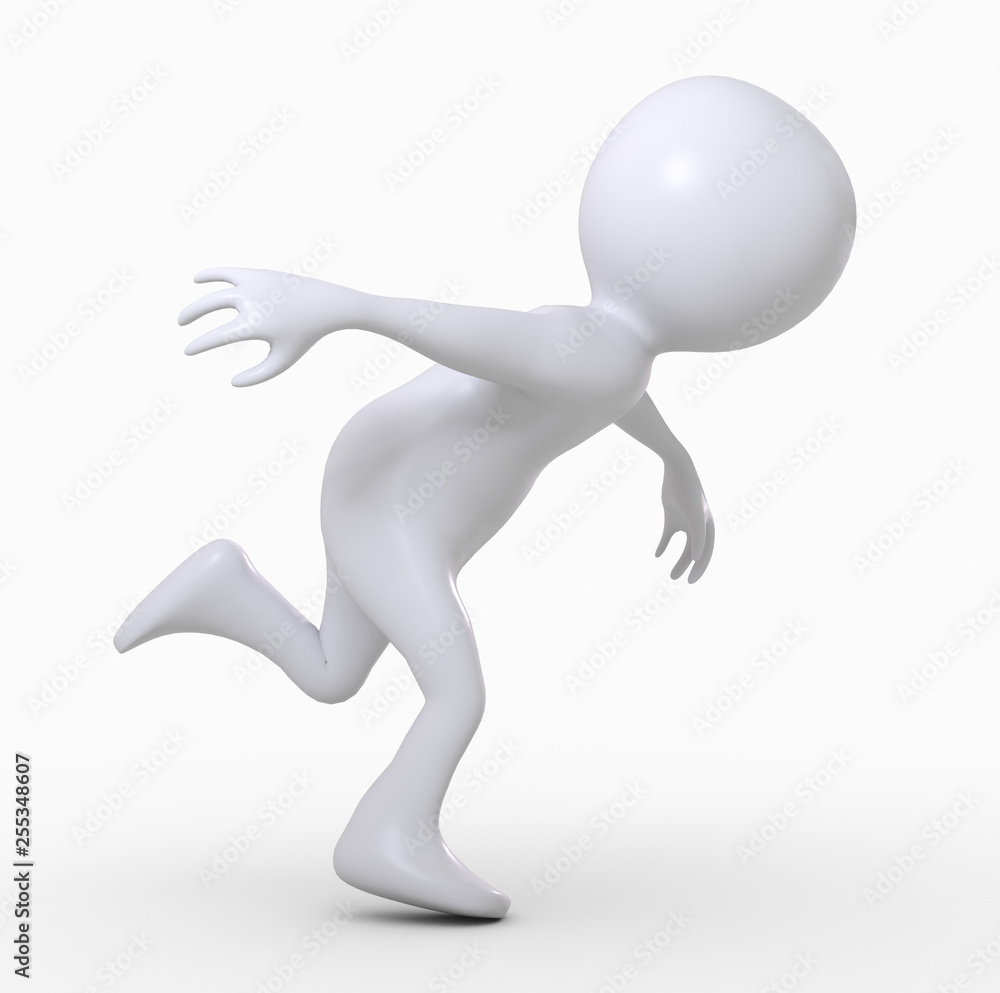 Obraz premium Rennende 3D Figur